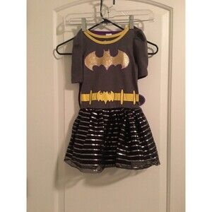 Batman Batgirl Toddler Girls Tutu Dress Costume Size 2T Multi-Color